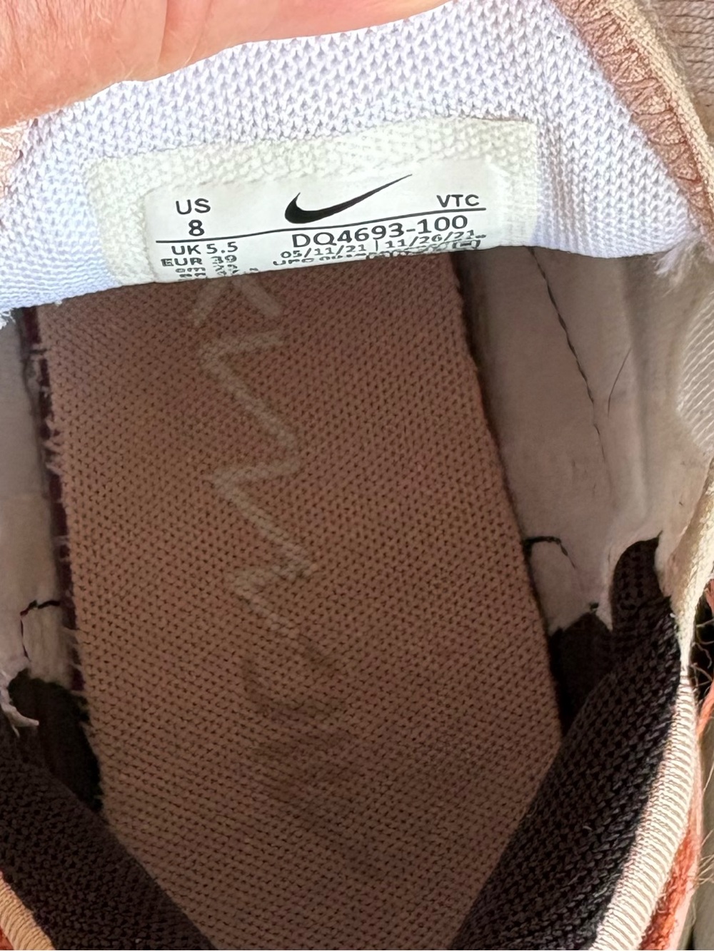 Nike Air Max 270 White Burnt Sunrise Women’s Sneakers Size 8 - Picture 14 of 15